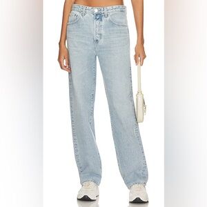 EmRata x AG Clove High-Waisted Relaxed Vintage Straight